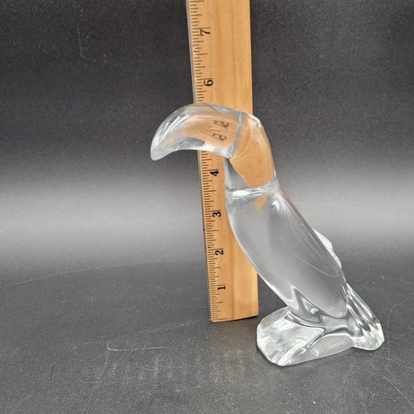 Baccarat Fine Crystal France Toucan Figurine Figure Sculpture No Box Singed - Picture 8 of 11